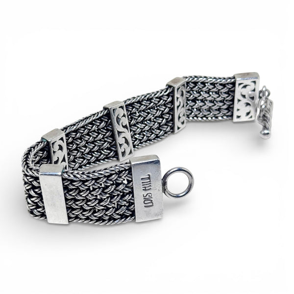 即決 LOIS HILL ローリーヒル シルバー ブレスレット 925 Vintage Lois Hill Woven Toggle Bracelet – 925Collection