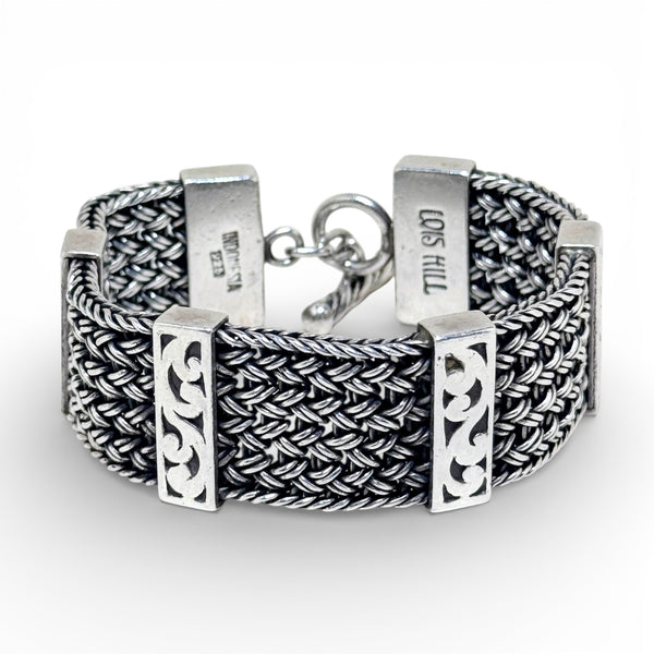 Vintage Lois Hill Woven Toggle Bracelet – 925Collection