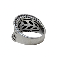 925Collection JAI sterling silver wide band ring featuring intricate braided texture and signature interior hallmark