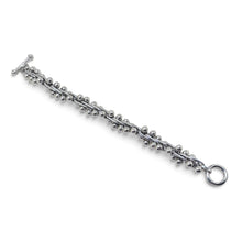 925Collection multi-strand sterling silver bead bracelet with a polished finish and a classic toggle clasp.