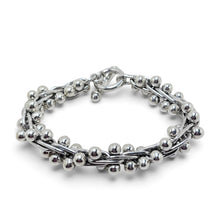 925Collection sterling silver multi-strand bracelet featuring polished round beads and a classic toggle clasp.