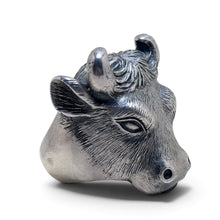 925Collection sterling silver Theo Fennell Alias bull head statement ring with detailed textured fur and horns