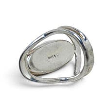 925Collection sterling silver statement ring showing the underside with Mexico hallmark and open-work band design