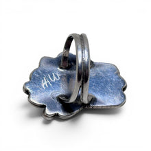925Collection sterling silver statement ring back view showing split-shank band and artisan hallmark engraving