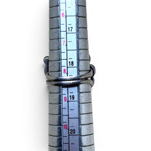 925Collection sterling silver statement ring on a metal mandrel showing a size 8.25 fit.