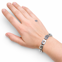 Sterling Rectangle Link Toggle Bracelet