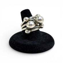 Stacked Woven Sterling Ball Ring Size 7 1/4