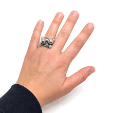 Stacked Woven Sterling Ball Ring Size 7 1/4