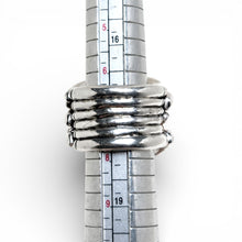 Textured Modernist Brutal Sterling Ring Size 7