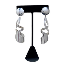 Large Taxco Sterling Dangle Twist Earring