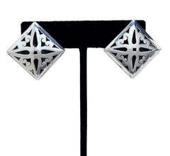 Taxco Elaborate Cut Out Square Earring