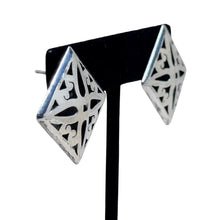 Taxco Elaborate Cut Out Square Earring