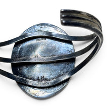 Sterling Malachite Native Made Cuff Bracelet Size 6 1/2