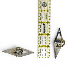 Sterling & Brass 1980s Post Modern Triangle Dangle Earring