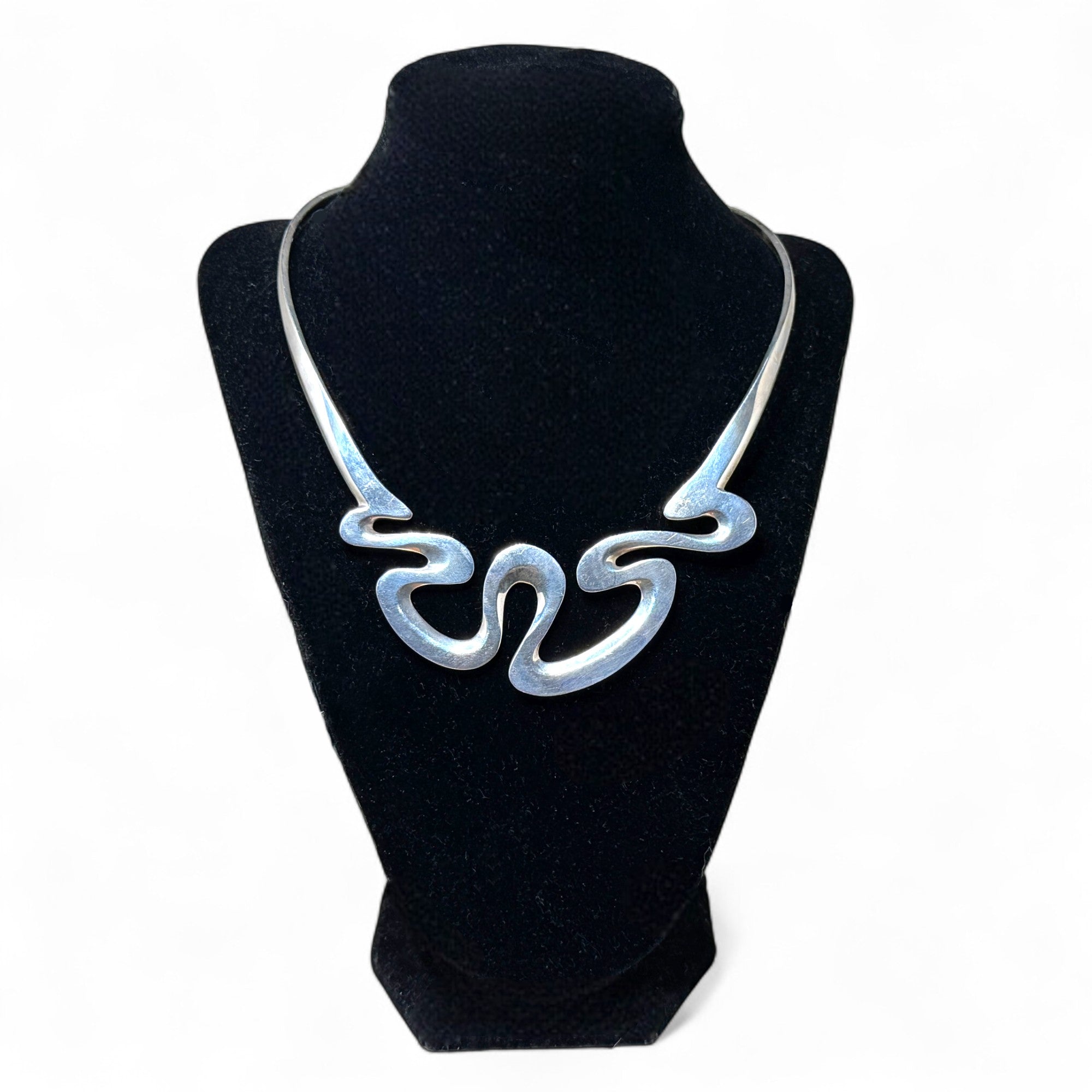 Taxco Modernist Fluid Collar Necklace