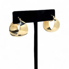 Wide 14k Ribbon Hoops