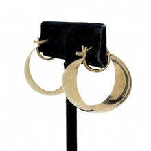 Wide 14k Ribbon Hoops