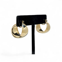 Wide 14k Ribbon Hoops