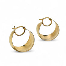 Wide 14k Ribbon Hoops