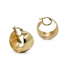 Wide 14k Ribbon Hoops