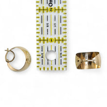 Wide 14k Ribbon Hoops