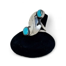 1960s Turquoise Leaf Ring 7 1/4