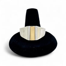 Sterling & 14k Mens Ring Size 13 1/2