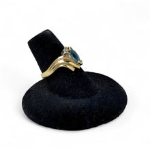 14k Topaz and Diamond Ring Size 6 3/4