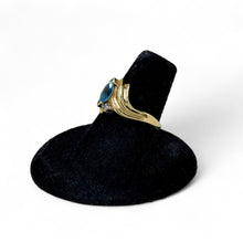 14k Topaz and Diamond Ring Size 6 3/4