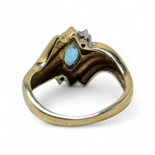 14k Topaz and Diamond Ring Size 6 3/4