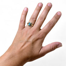 14k Topaz and Diamond Ring Size 6 3/4