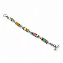 Colorful Taxco Enamel Toggle Bracelet