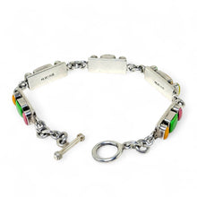Colorful Taxco Enamel Toggle Bracelet