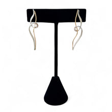 Sculptural 14k & Silver Modernist Earrings