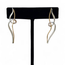Sculptural 14k & Silver Modernist Earrings
