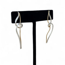 Sculptural 14k & Silver Modernist Earrings