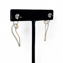 Sculptural 14k & Silver Modernist Earrings