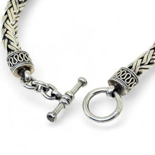 Balinese Style Wheat Chain Toggle Bracelet