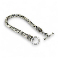 Balinese Style Wheat Chain Toggle Bracelet