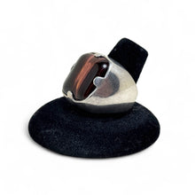 Red Tigers Eye Sterling Modernist Ring
