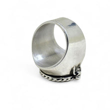 Sterling Malachite Poison Ring Size 10