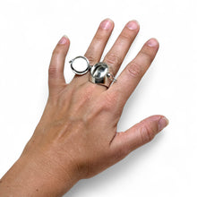 Sterling Malachite Poison Ring Size 10