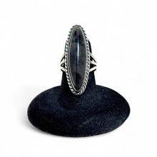 1940s Elongated Petrified Wood Native Made Ring size 5 3/4