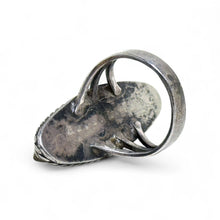 1940s Elongated Petrified Wood Native Made Ring size 5 3/4