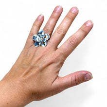 Flower Petal Sterling Ring size 5 3/4
