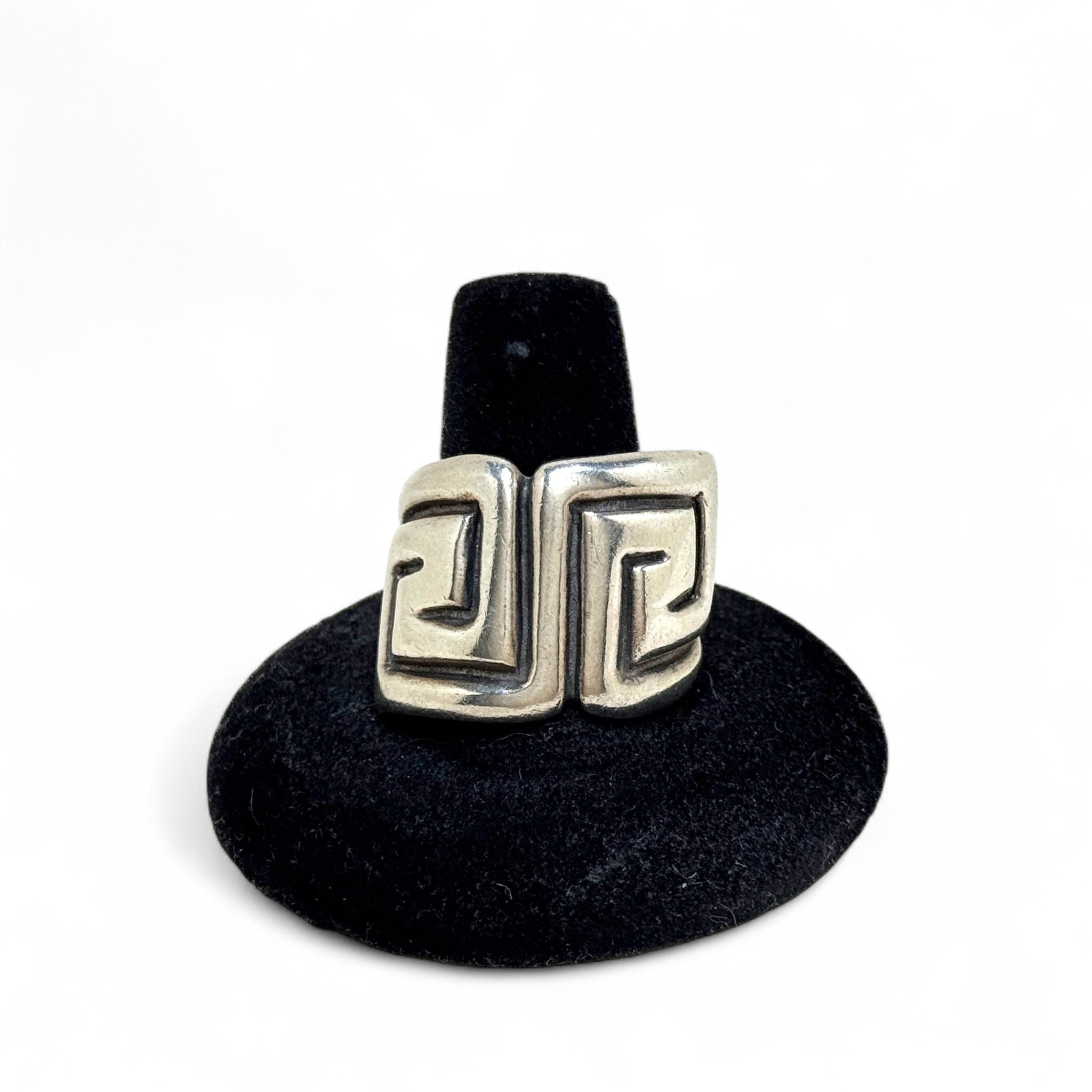 Taxco Key Pattern Sterling Ring size 11.5