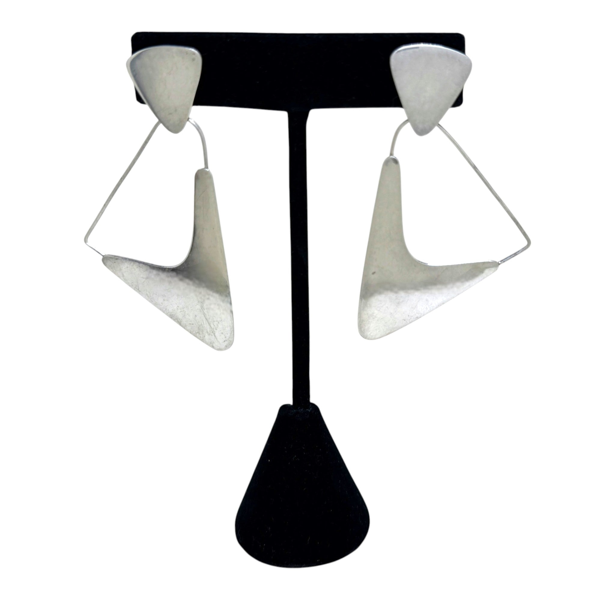 Taxco Modernist Boomerang Earring