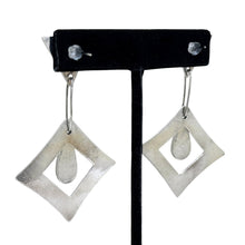 Modernist Sterling Taxco Onyx Earrings