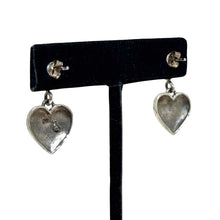 Sterling Quilted Heart Earrings