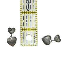 Sterling Quilted Heart Earrings